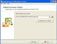 Outlook Recovery ToolBox 1.0.7