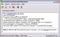 Accent EXCEL Password Recovery 2.40