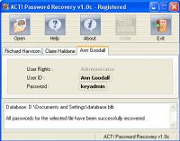 ACT Password Recovery 1.0c