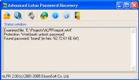 Advanced Lotus Password Recovery 2.0