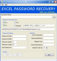 Excel Password Recovery 1.0M