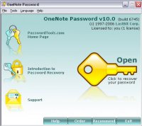 OneNote Password 10.0.6745